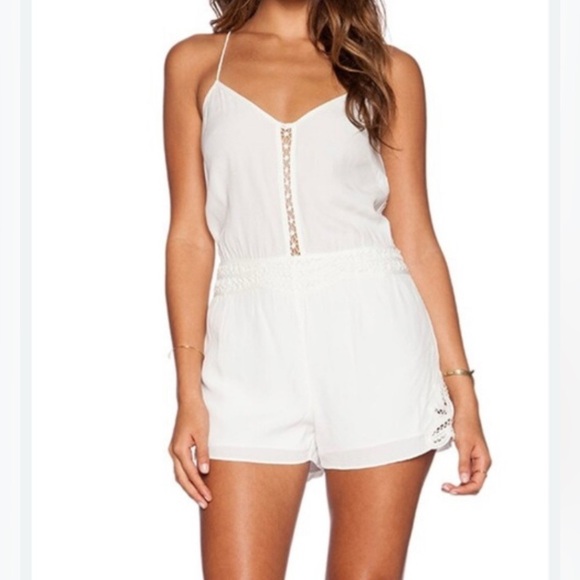 Saylor White/Off White Sleeveless Romper NWT - Picture 1 of 12